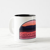 Tasse 2 Couleurs Lac Caesar Creek Ohio Red Sunrise (Devant gauche)
