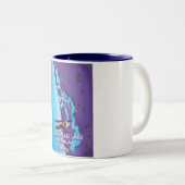 Tasse 2 Couleurs Lac de Vembanad, Inde poster voyage (Devant droit)