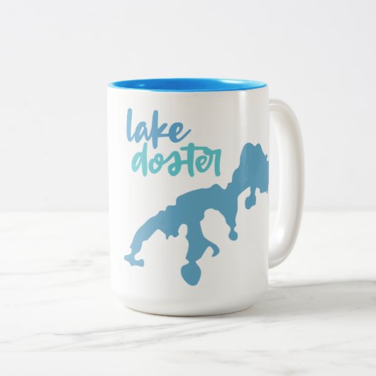Tasse 2 Couleurs Lac Doster, Plainwell, Michigan (Devant droit)