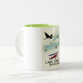 Tasse 2 Couleurs lac geneva suisse Avis de voyage (Devant gauche)