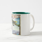 Tasse 2 Couleurs Lac Huron - États-Unis - Canada (Devant droit)