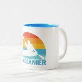 Tasse 2 Couleurs Lac Lanier Georgia Kayak (Devant droit)