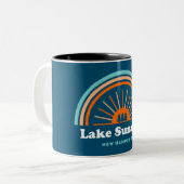 Tasse 2 Couleurs Lac Sunapee New Hampshire Rainbow (Devant gauche)