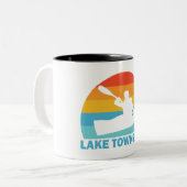 Tasse 2 Couleurs Lac Townsend Caroline du Nord Kayak (Devant gauche)