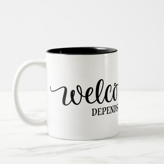 Tasse 2 Couleurs L'accueil dépend de qui vous êtes (Gauche)