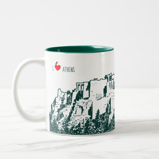 Tasse 2 Couleurs L'Acropole d'Athènes, Grèce (Gauche)