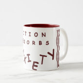 Tasse 2 Couleurs L'action absorbe l'inquiétude (Devant droit)