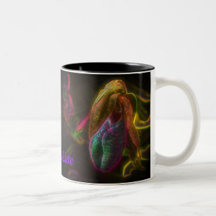 Tasse 2 Couleurs Lady Slipper Flower Art personnalisé