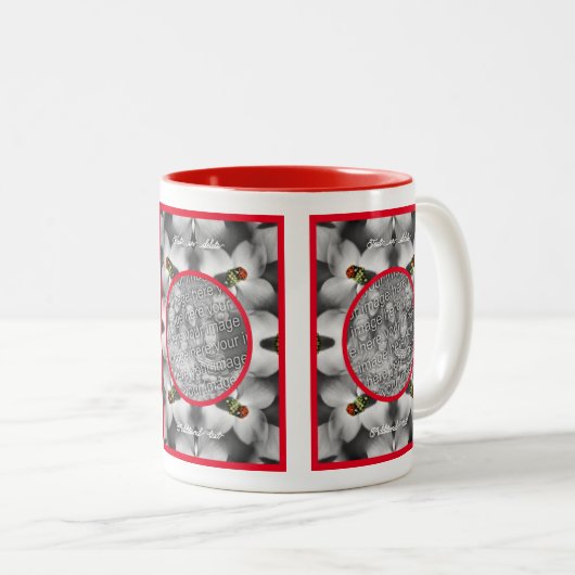 Tasse 2 Couleurs Ladybug On Dogwood Personnalisé Ajouter Votre Phot (Devant droit)