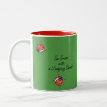 Ladybug sur vert personnalisé