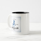 Tasse 2 Couleurs L'affiche de sirène de chant (Devant gauche)