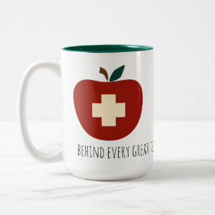 Tasse 2 Couleurs L'aide/tasse auxiliaire du professeur personnalisé