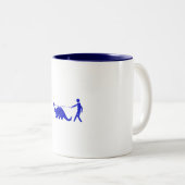 TASSE 2 COULEURS LAISSE DE MARCHEUR D'ANIMAL FAMILIER DE DINOSAURE (Devant droit)