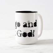 Tasse 2 Couleurs Laisse Dieu.  (Devant droit)