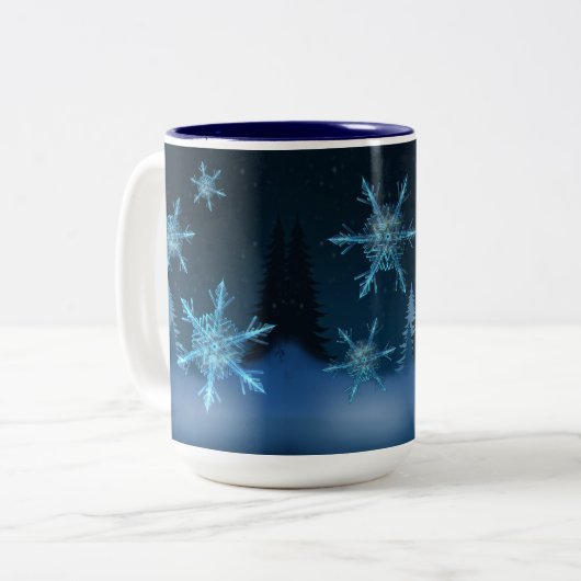 Tasse 2 Couleurs Laisse-le neiger (Devant gauche)