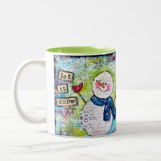 Tasse 2 Couleurs Laisse-le neiger (Gauche)