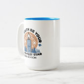 Tasse 2 Couleurs Laisser la foi briller : Thème hiver (Devant gauche)