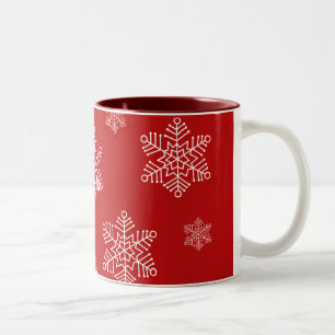 Tasse 2 Couleurs Laisser neiger Fête Mug, Rouge