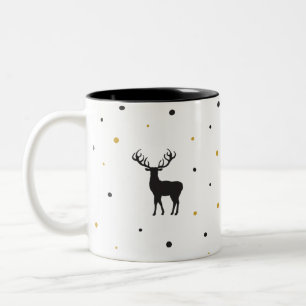 Tasse 2 Couleurs Laisser neiger Noël Art Cartographie Reindeer Imag