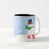 Tasse 2 Couleurs Laissez-le Snowman et Peppermenthe (Devant droit)