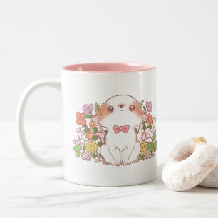 Tasse 2 Couleurs Laissez votre cœur Mochi et Fleurs en fleurs