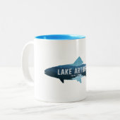 Tasse 2 Couleurs Lake Arthur Pennsylvania Fish (Devant gauche)