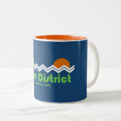 Tasse 2 Couleurs Lake District National Park Retro (Devant droit)