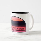 Tasse 2 Couleurs Lake George New York Red Sunrise (Devant droit)