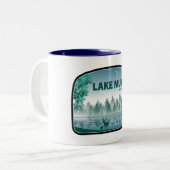Tasse 2 Couleurs Lake Murray South Carolina Deer (Devant gauche)