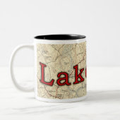 Tasse 2 Couleurs Lakeville Massachusetts Ancienne carte (Gauche)