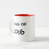 Tasse 2 Couleurs Lama d'obtention du diplôme (Devant gauche)