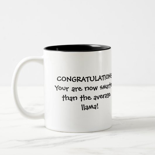 Tasse 2 Couleurs Lama d'obtention du diplôme (Gauche)