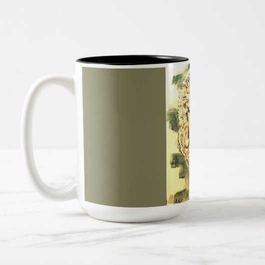 Tasse 2 Couleurs Lama idiot (Gauche)