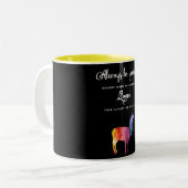 Tasse 2 Couleurs Lama. Soyez toujours vous-même excepté… (Devant gauche)