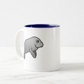 Tasse 2 Couleurs Lamantin mignon (Devant gauche)