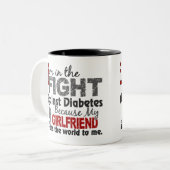 Tasse 2 Couleurs L'amie veut dire le monde à moi diabète (Devant gauche)