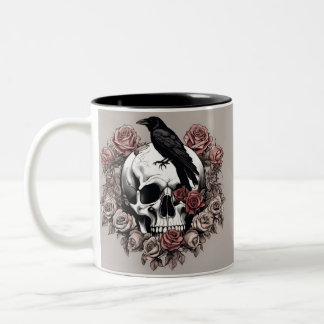 Tasse 2 Couleurs L'amour de la révérie gothique Raven