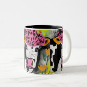 Tasse 2 Couleurs L'amour de la vache (Devant droit)