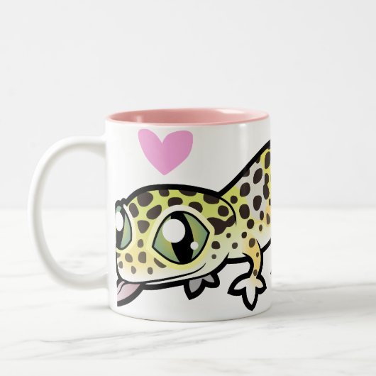 Tasse 2 Couleurs L'amour des geckos léopards (Gauche)