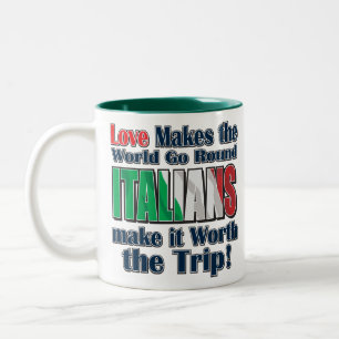 Tasse 2 Couleurs L'amour des Italiens