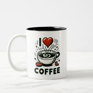Tasse 2 Couleurs L'amour du café - Les amateurs