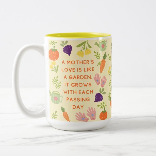 Tasse 2 Couleurs L'amour d'une mère est comme un jardin (Gauche)
