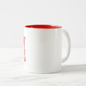 Tasse 2 Couleurs L'amour-éléphants (Devant droit)