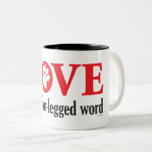 Tasse 2 Couleurs L'amour est (Devant droit)