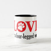 Tasse 2 Couleurs L'amour est (Centre)