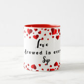 Tasse 2 Couleurs L'amour est brassé dans chaque gorgée (Centre)