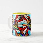 Tasse 2 Couleurs L'amour est l'amour (Devant gauche)