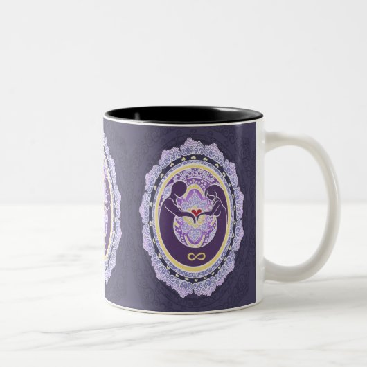 Tasse 2 Couleurs L'amour éternel Mandala (Droit)