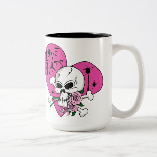 Tasse 2 Couleurs L'amour fait mal au crâne