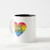 Tasse 2 Couleurs L'amour gagne (Devant gauche)